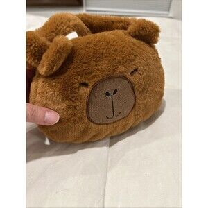 Kawaii Capybara Plush Crossbody Bag Cute Small Shoulder Purse Animal Mini Pouch